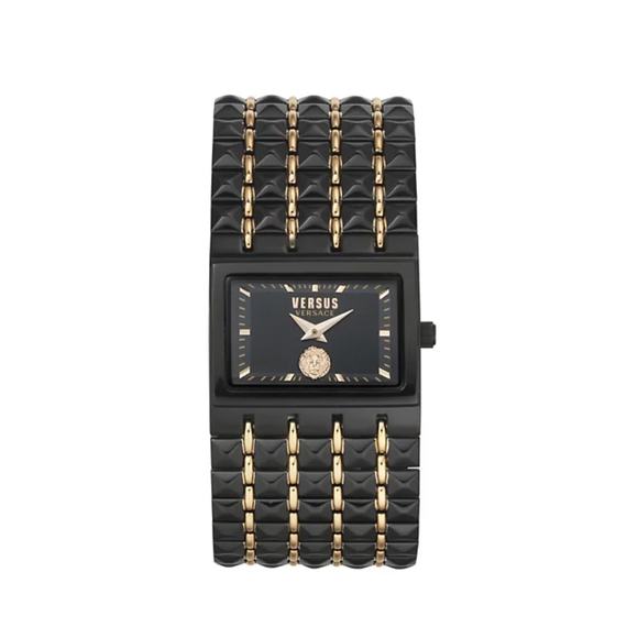 Versus by Versace Women's Velasca Black/Rose Gold Tone Stainless Steel Bracelet - Picture 1 of 5